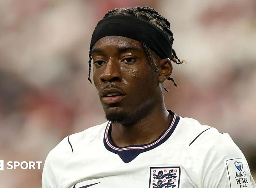 Noni Madueke playing for England in 2026 World Cup