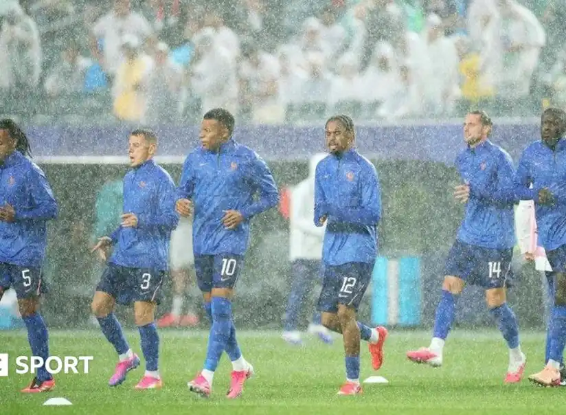 France Iraq World Cup 2026: France players during the storm-delayed match in Philadelphia