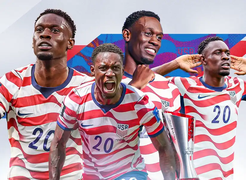 Folarin Balogun celebrating a goal for USMNT at the 2026 World Cup