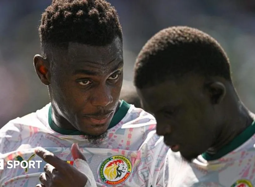 Senegal national team players during World Cup 2026 match