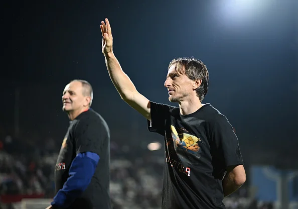 Croatia Luka Modric Celebrates Victory