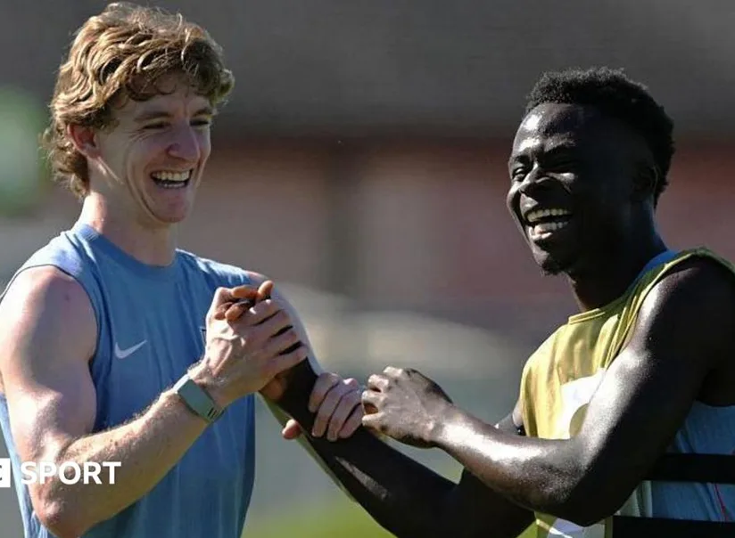 Bukayo Saka training with England squad before Ghana match at World Cup 2026