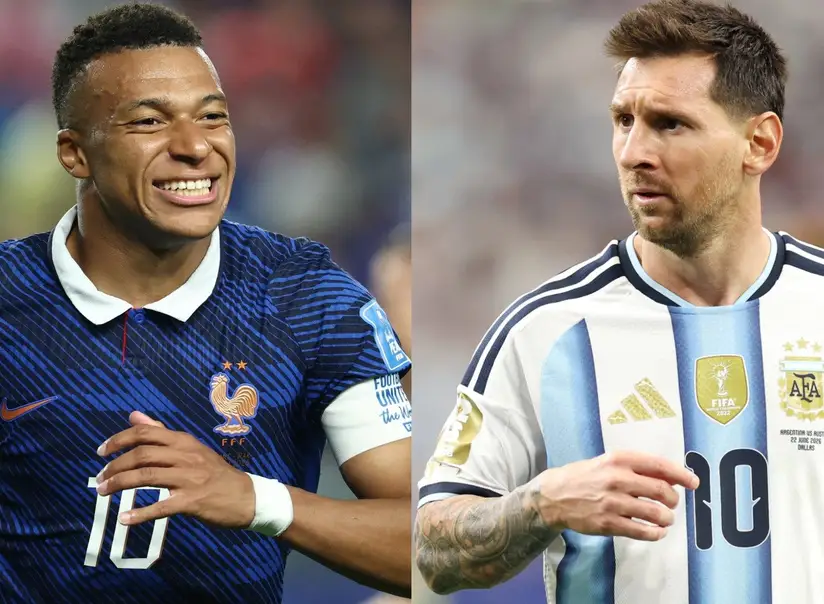Kylian Mbappe celebrating his goal for France at the 2026 World Cup